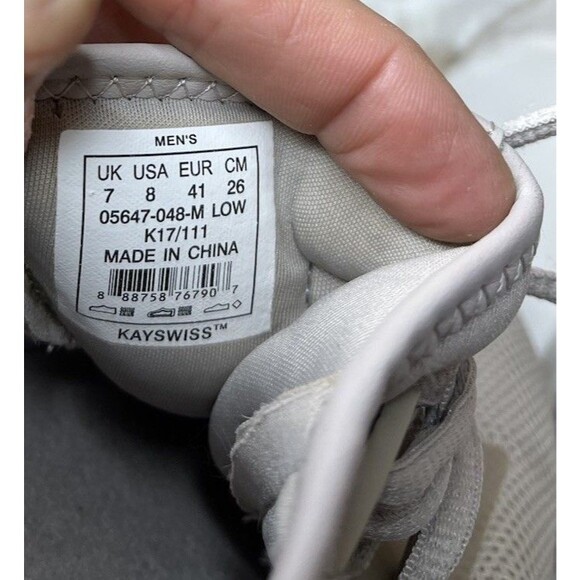 K-Swiss Men SI-2018 Sneaker Court Tennis Pickleball Shoes Sz 8 Gray main image 9